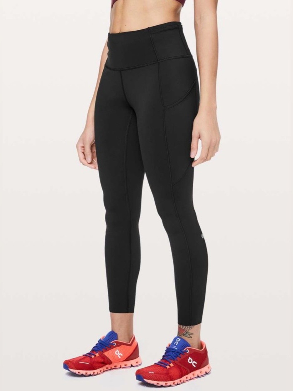 LULULEMON Fast & Free 7/8 Black Tight Leggings II 25”